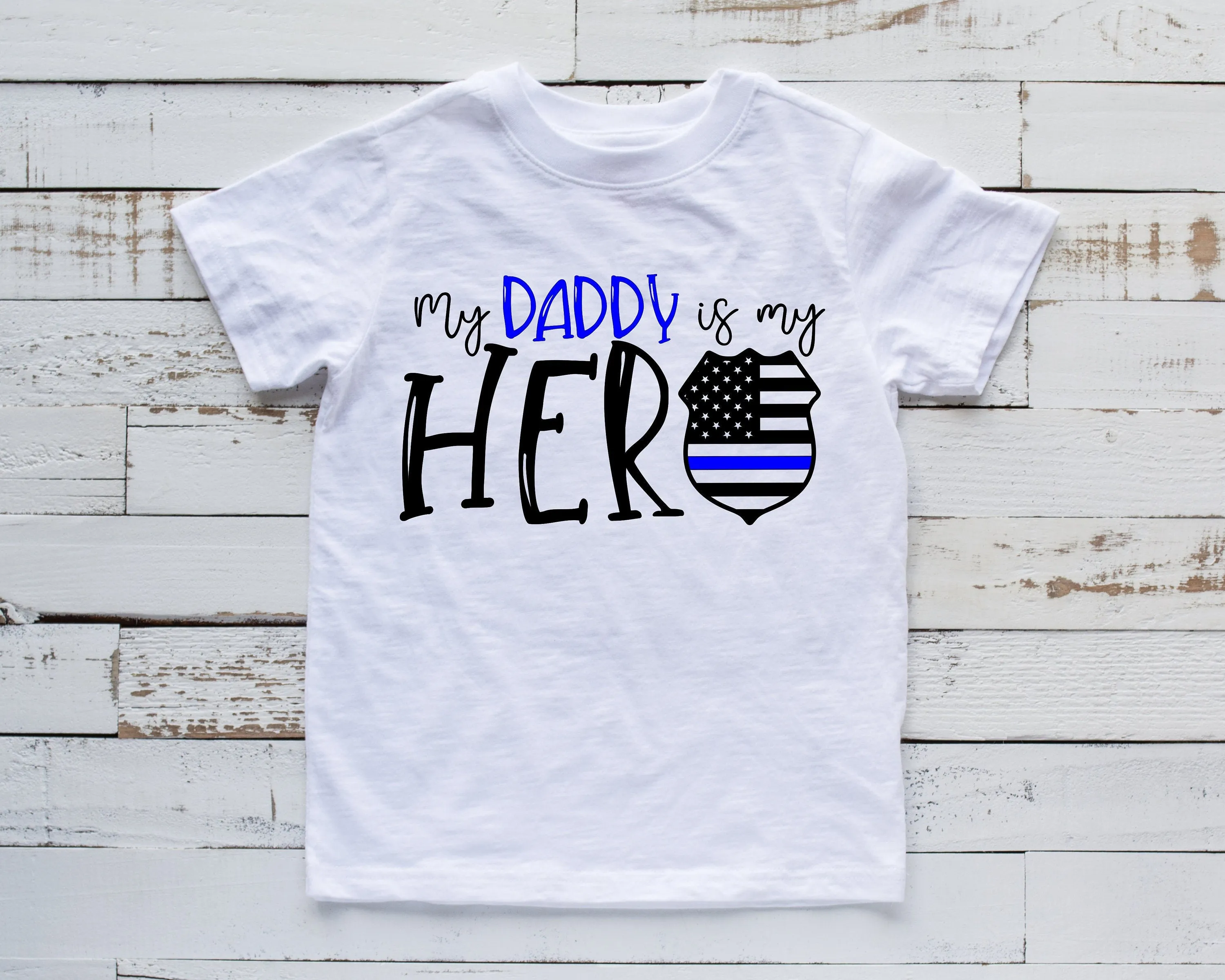 My Daddy is My Hero T Shirt - Police Officer Statement Shirt - Police Officer Kids Shirt - Police Daddy Shirt
