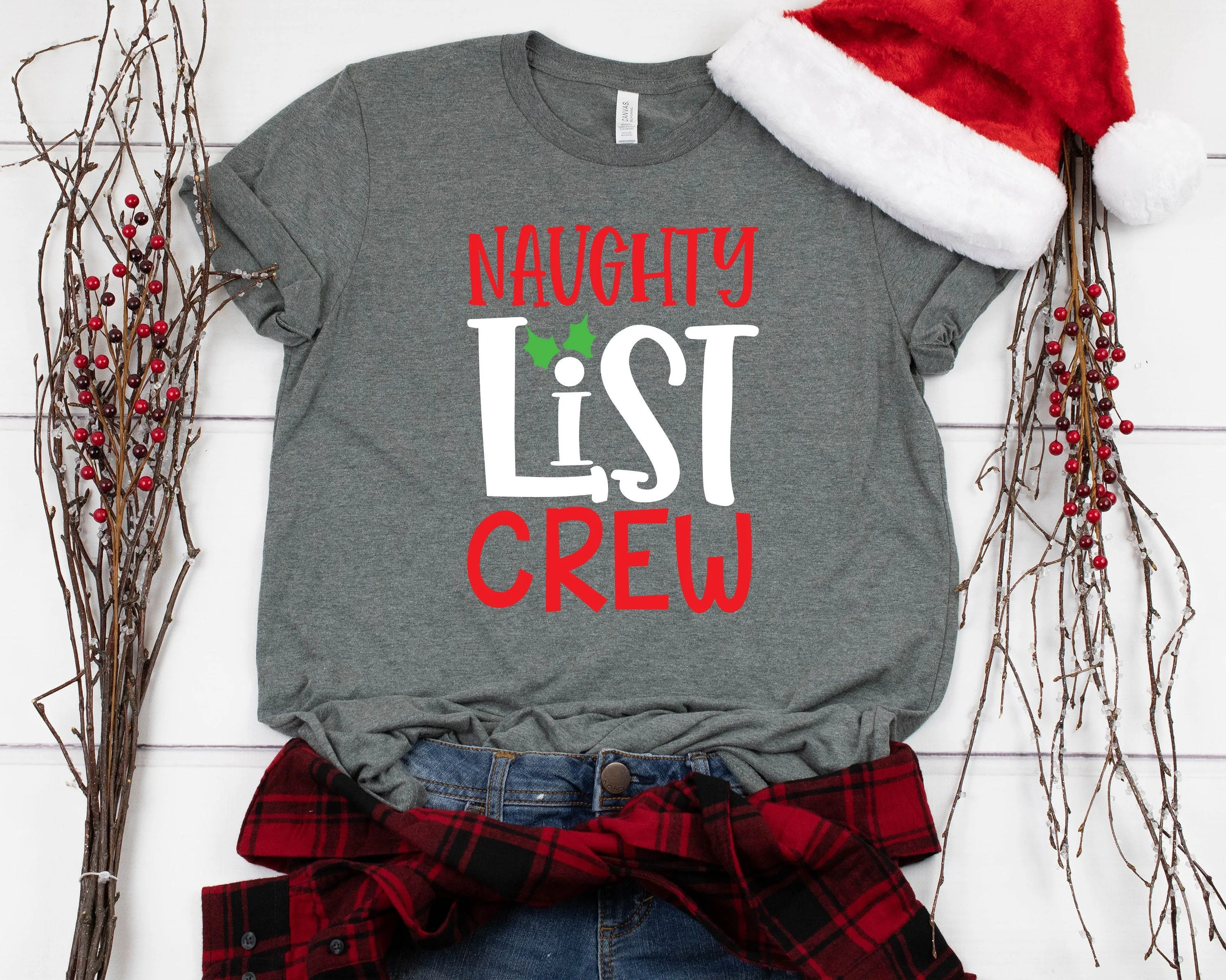Naughty List Crew Christmas T Shirt - Funny Christmas Family Shirt - Holiday Matching Christmas Party Shirt - Christmas Crew Gift Shirt -