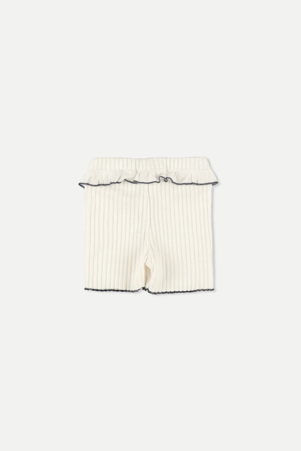 Organic rib baby shorts
