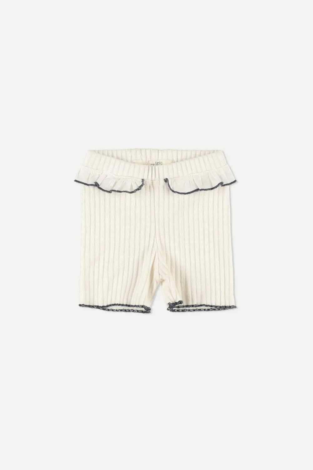 Organic rib baby shorts