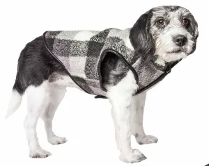 Pet Life ® 'Black Boxer' Classical Plaided Insulated Dog Coat Jacket