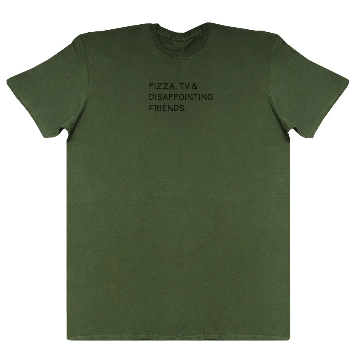Pizza, TV & Disappointing Friends - Kids Oversized Comfy T-Shirt