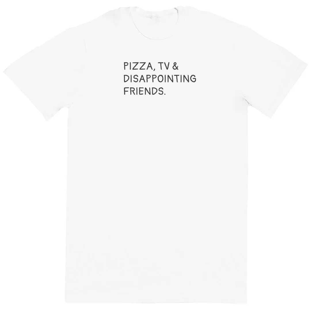 Pizza, TV & Disappointing Friends - Kids Oversized Comfy T-Shirt