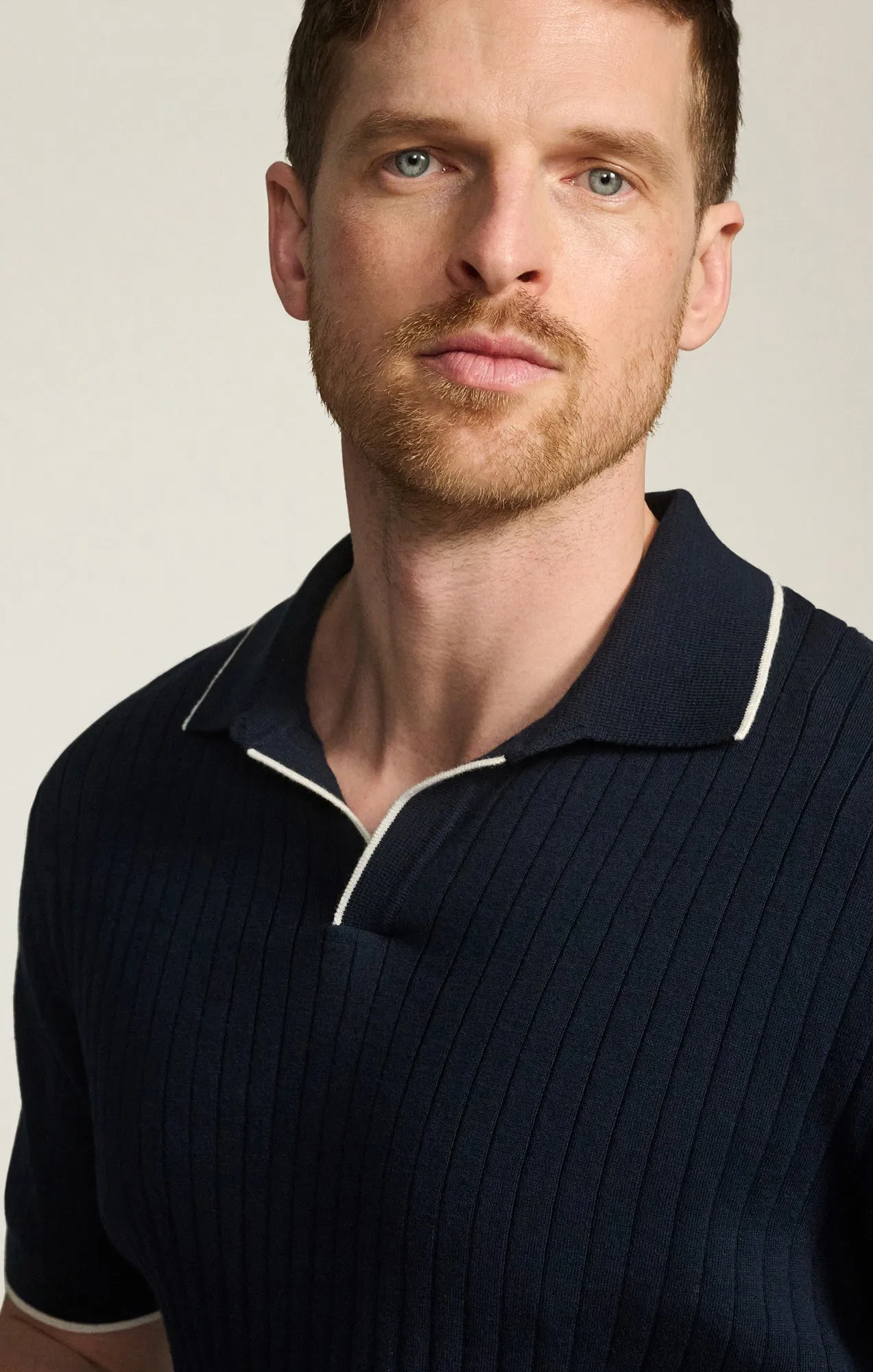 Polo Sweater in Navy