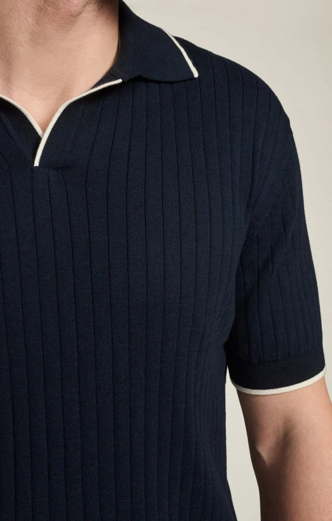 Polo Sweater in Navy
