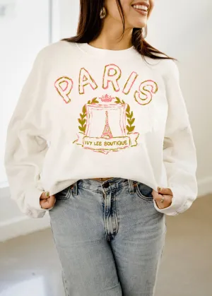 PRE ORDER : Ivy Lee Custom Thrifted Sweatshirt - White