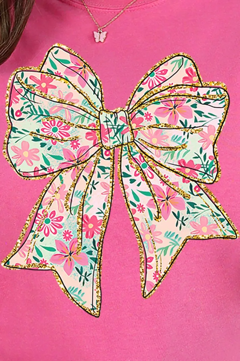 Preppy Blossom Bow Comfort Colors Adult Ring-Spun Cotton Tee