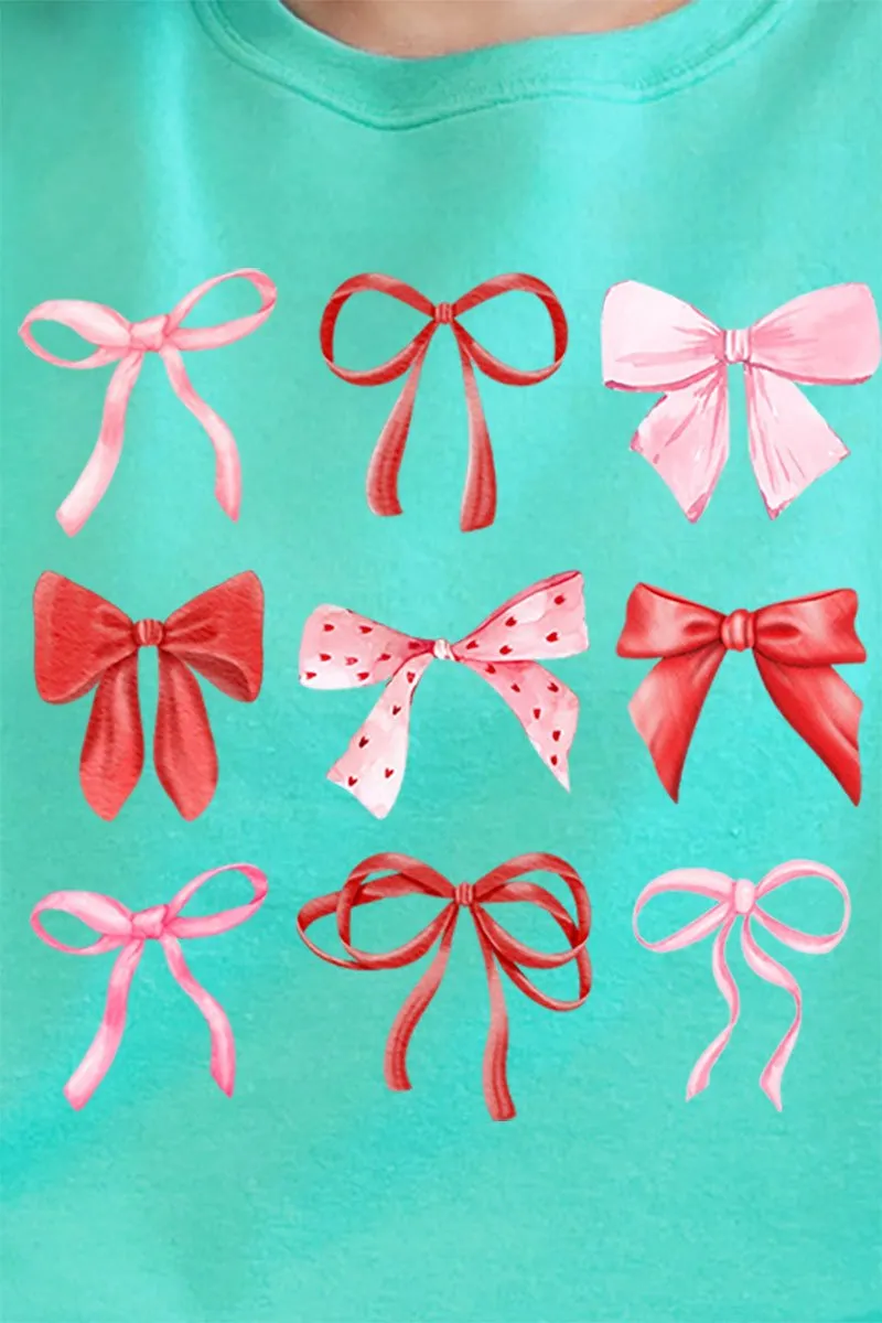 Preppy Valentine Bows Unisex NuBlend Crew Sweatshirt