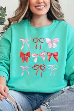 Preppy Valentine Bows Unisex NuBlend Crew Sweatshirt