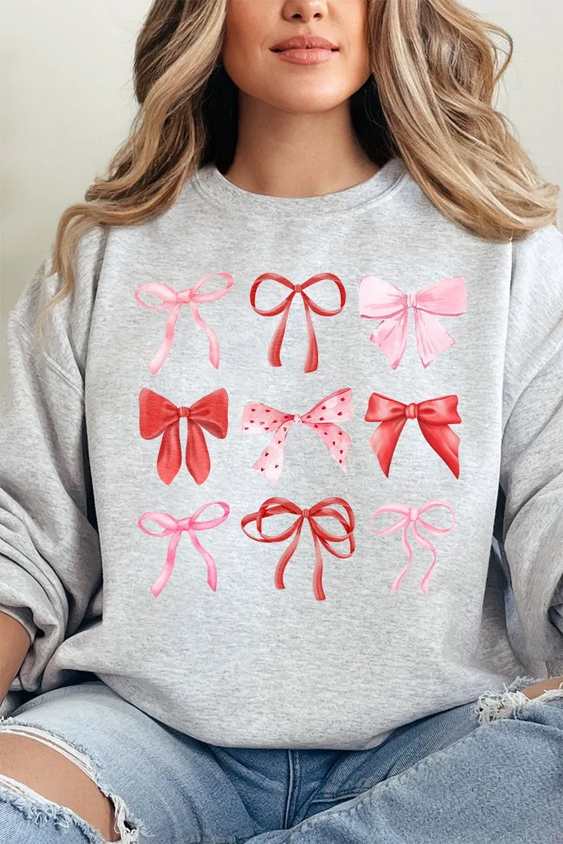 Preppy Valentine Bows Unisex NuBlend Crew Sweatshirt