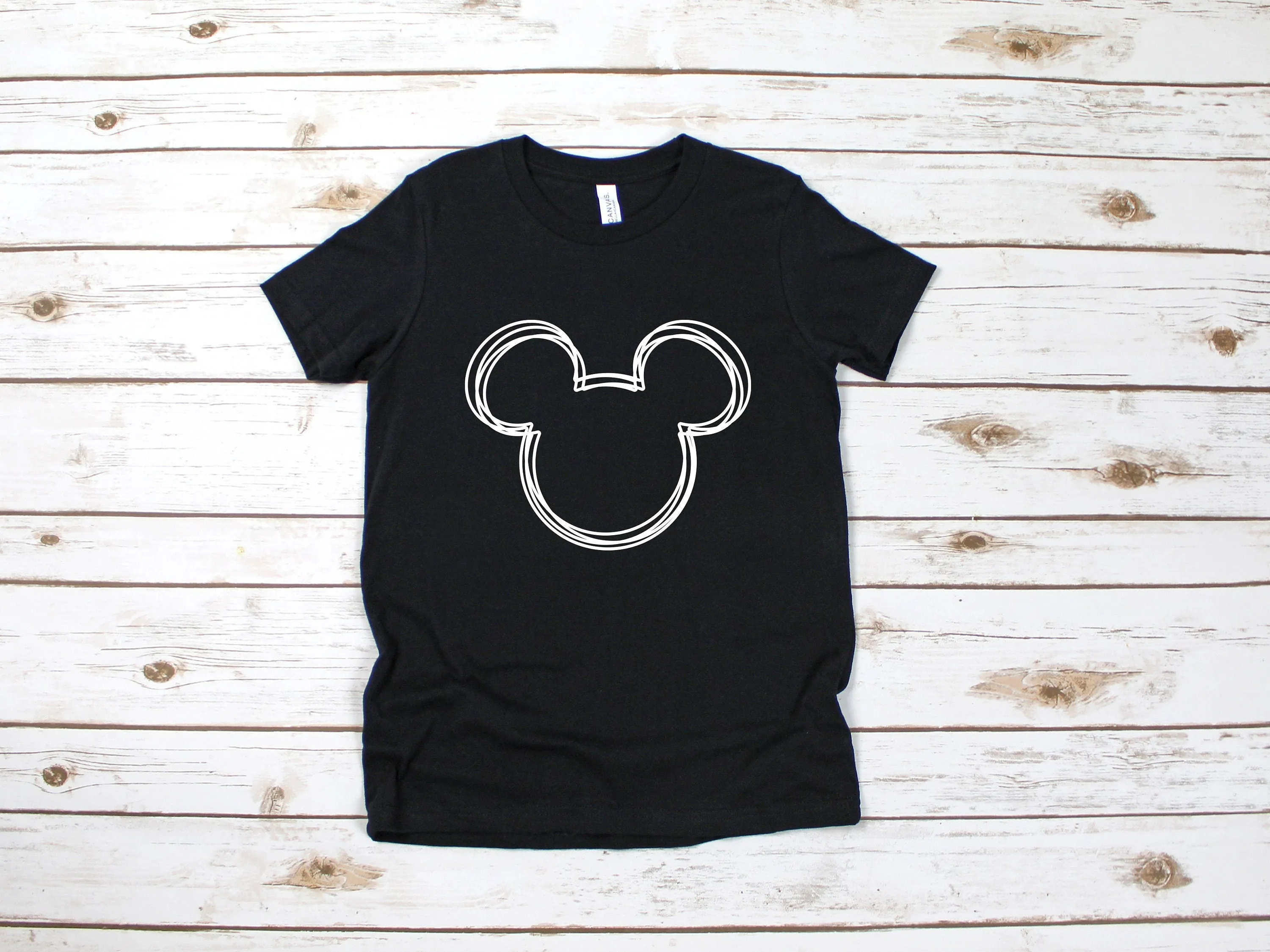 Scribble Mickey Mouse Shirt - Disney Youth kids T shirt - Personalized Disney Shirts