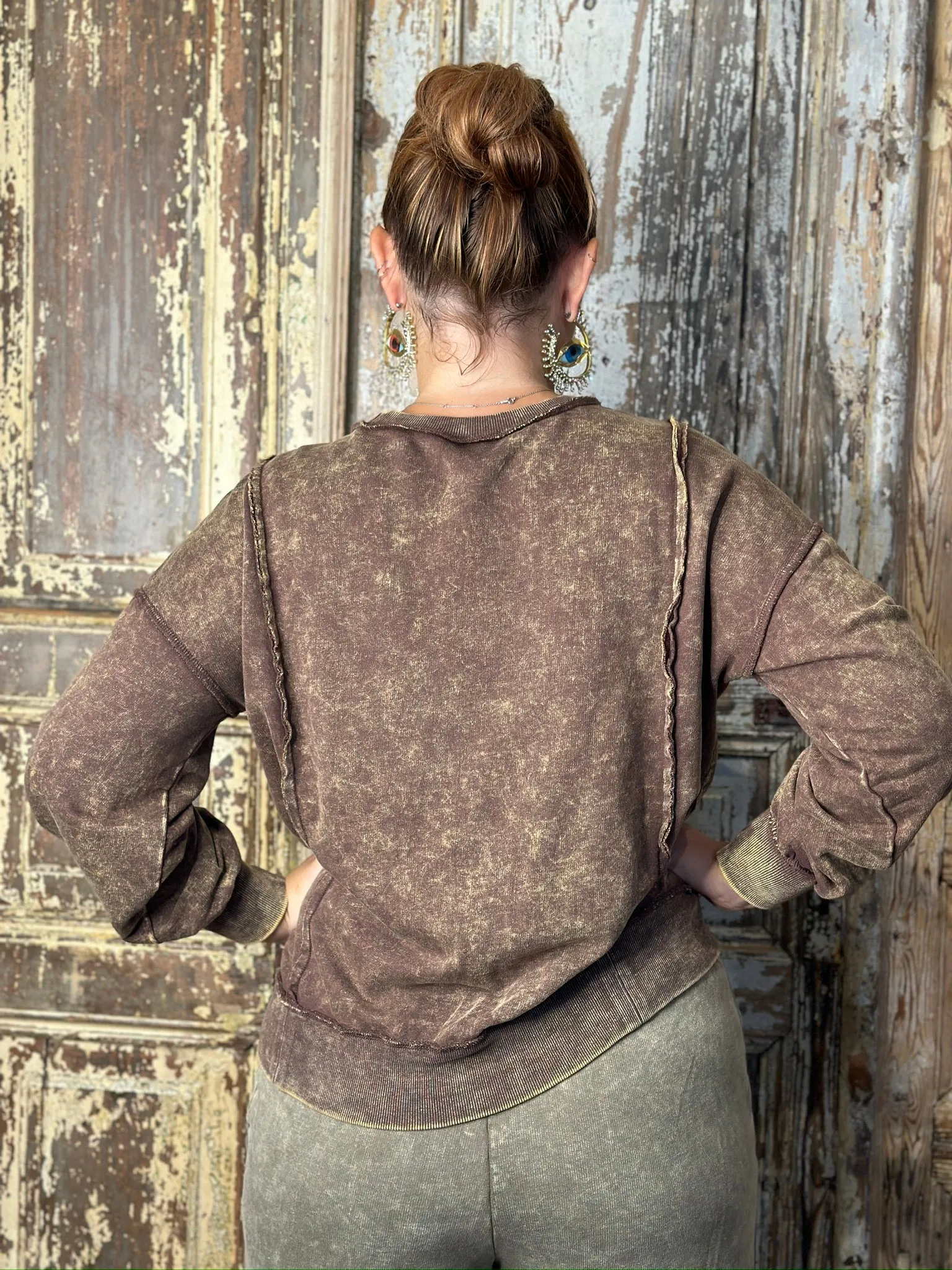 Split Cuff Sweatshirt-9871