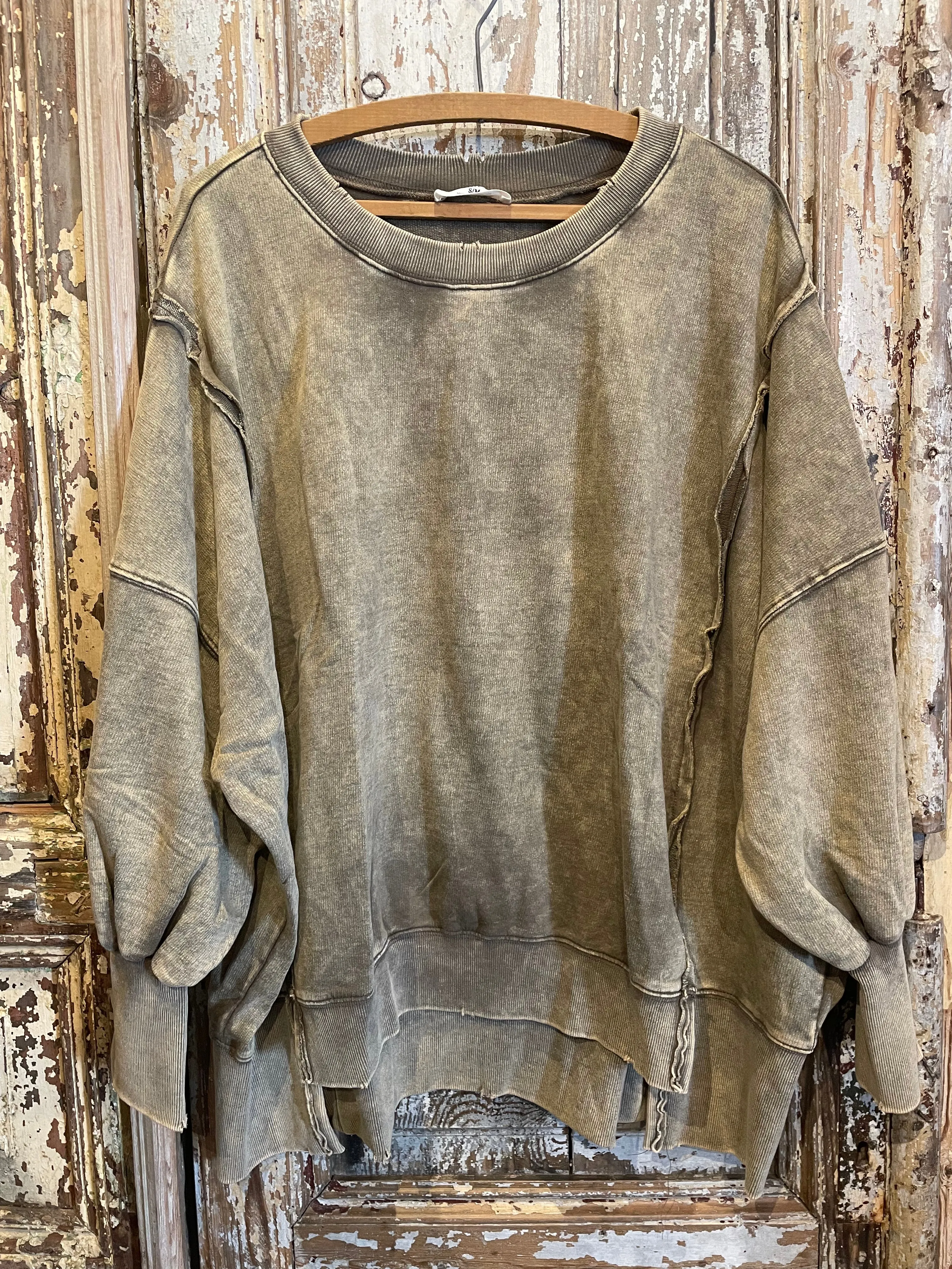 Split Cuff Sweatshirt-9871