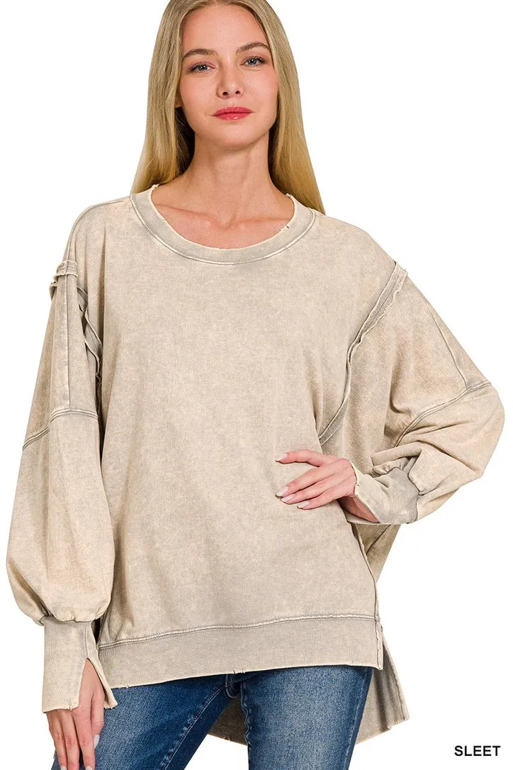 Split Cuff Sweatshirt-9871