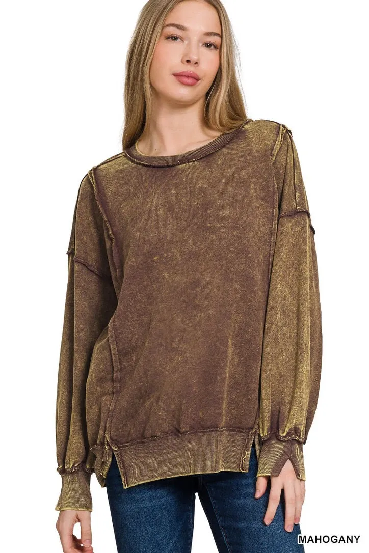 Split Cuff Sweatshirt-9871