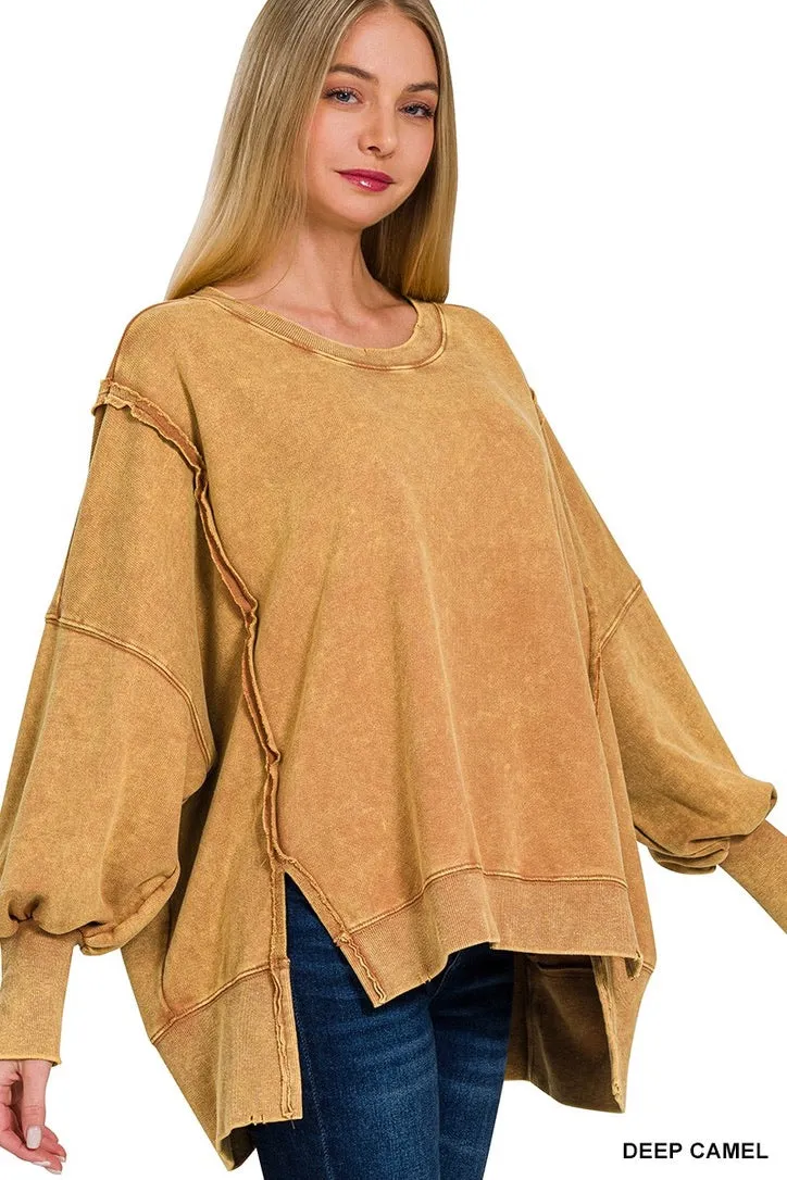 Split Cuff Sweatshirt-9871