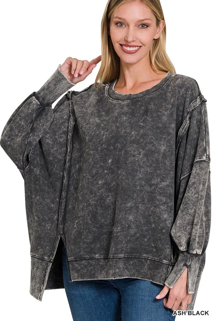 Split Cuff Sweatshirt-9871