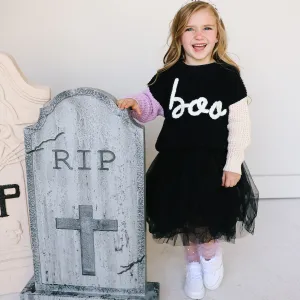 Spooky Hand Embroidered Sweater - Pastel Boo
