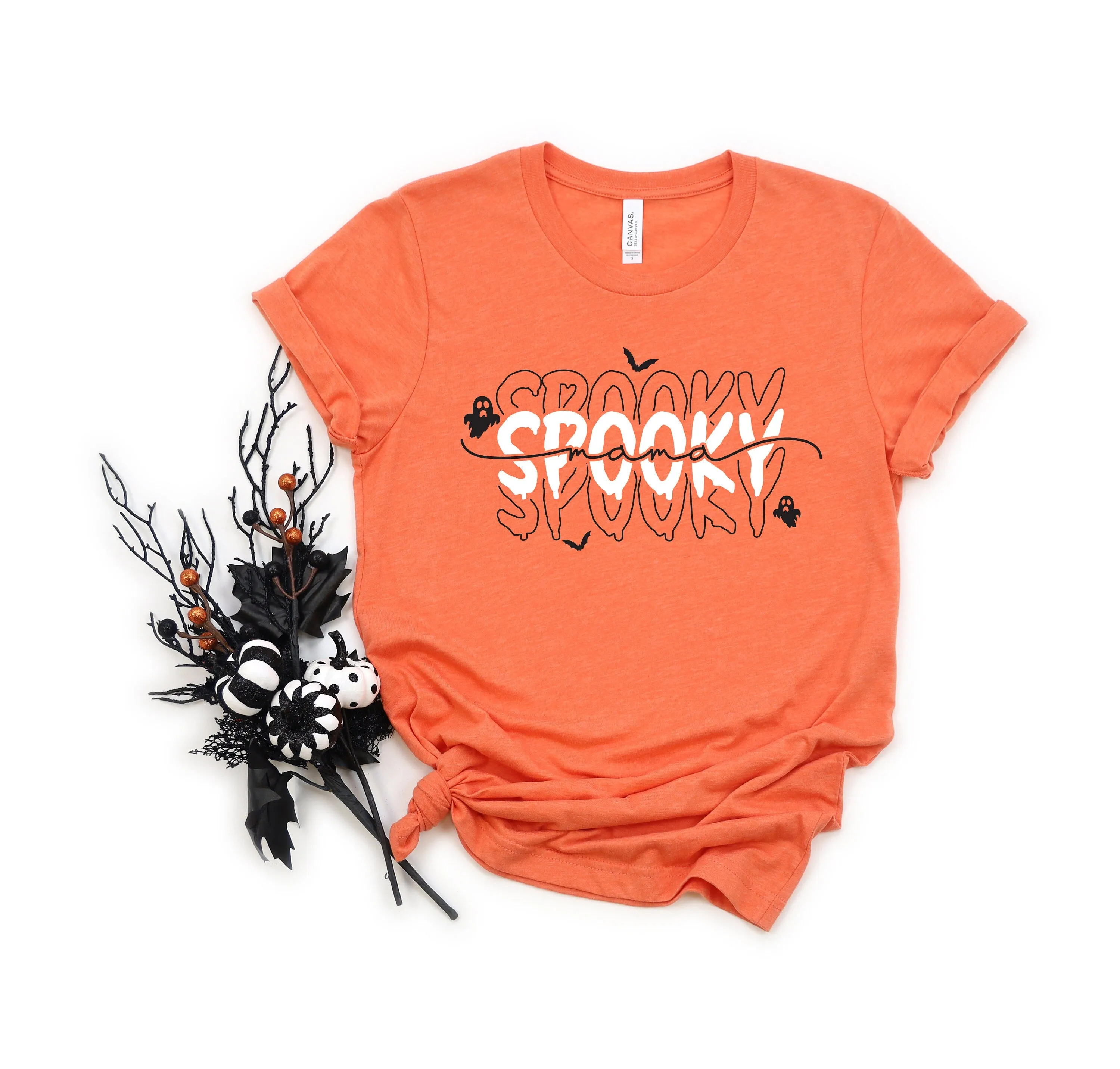 Spooky Mama Adult Unisex T Shirt - Halloween Tees - Trick Or Treat - Mom - Costume