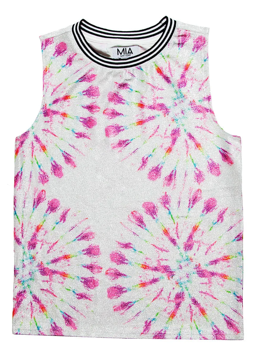 Starburst Tie-Dye Tank for Girls