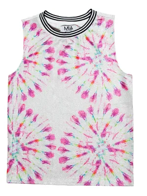 Starburst Tie-Dye Tank for Girls