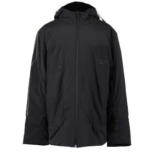 STITCHED LOGO PADDED JACKET / DARK GREY