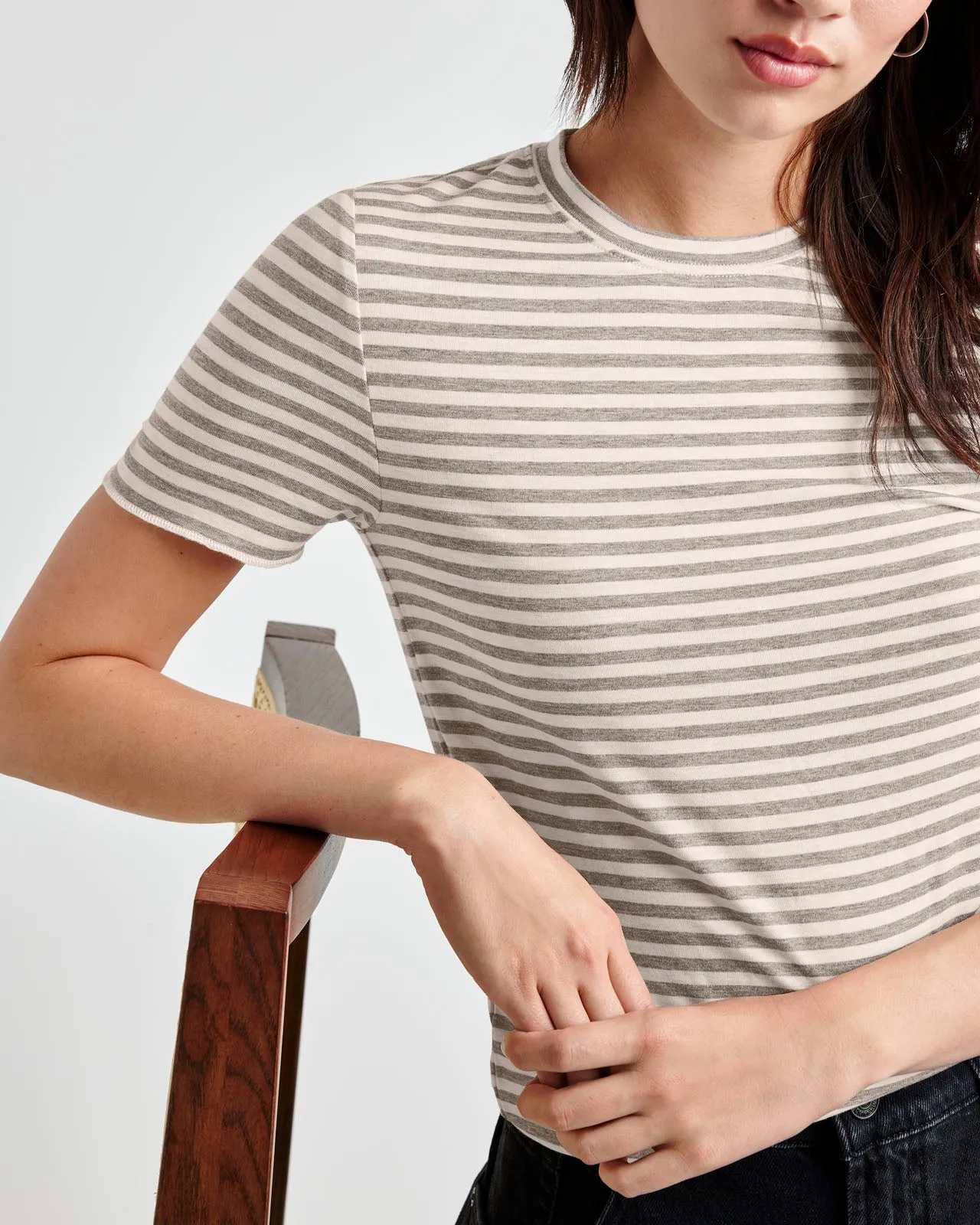 Striped Bamboo Short Sleeve Tee