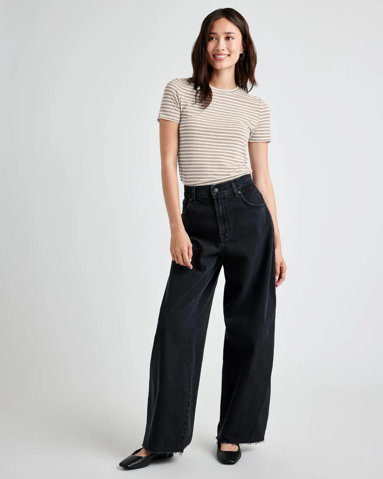 Striped Bamboo Short Sleeve Tee