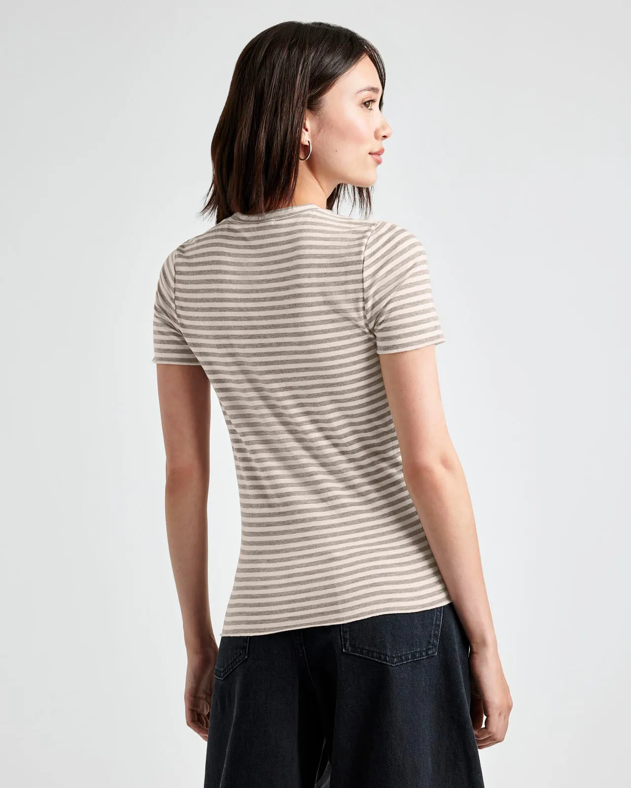 Striped Bamboo Short Sleeve Tee