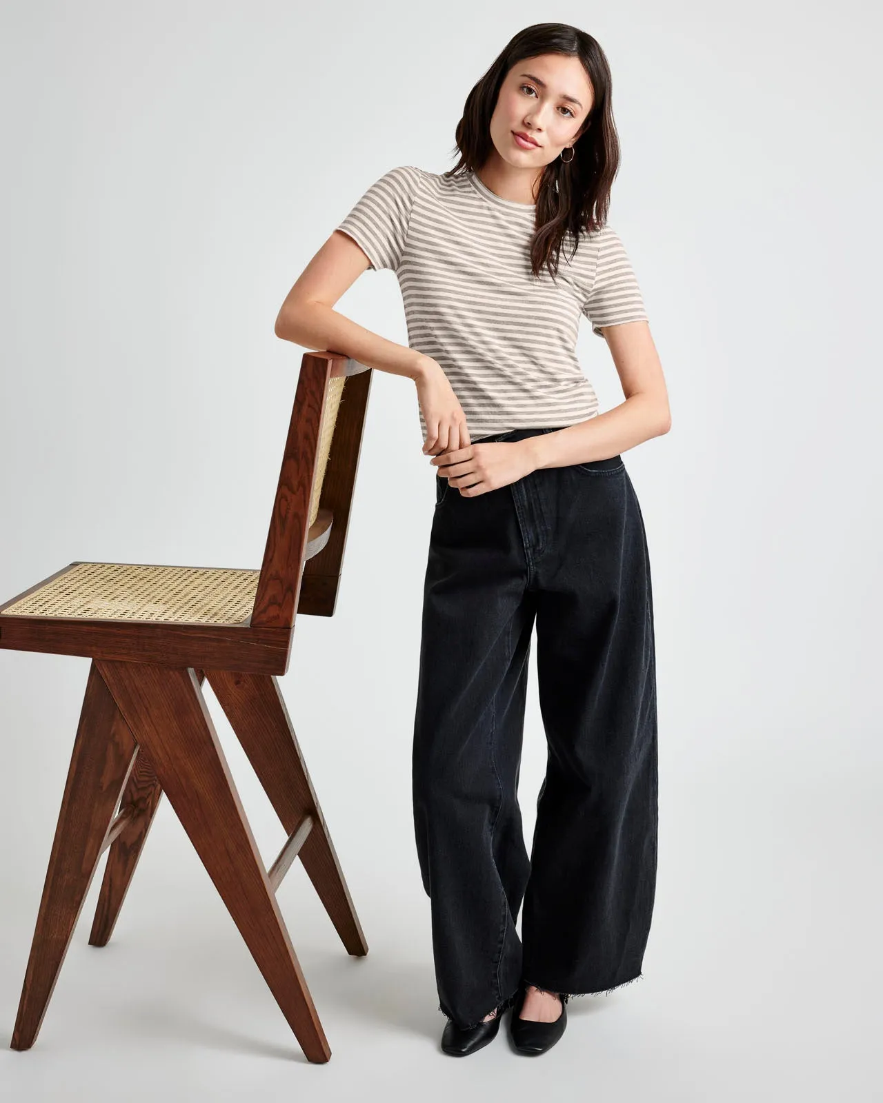 Striped Bamboo Short Sleeve Tee
