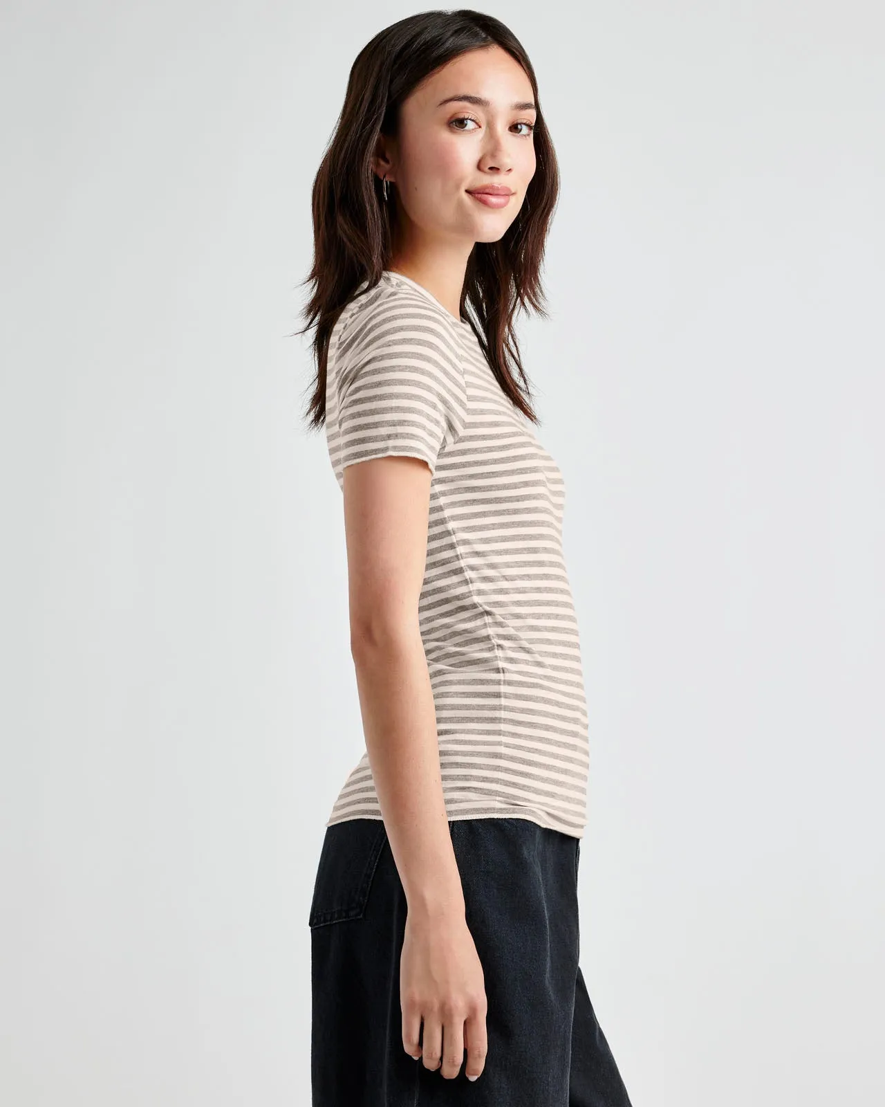 Striped Bamboo Short Sleeve Tee
