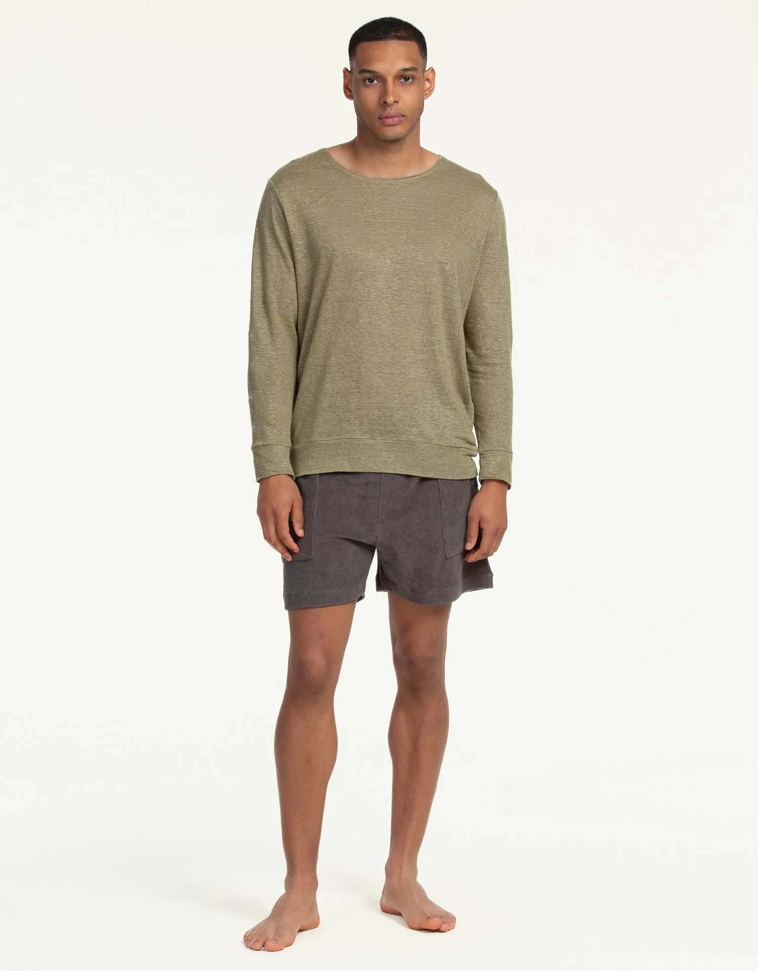 SWEATSHIRT LINEN OLIVE