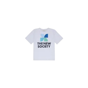 The New Society Grey Melange Mykonos Logo T-shirt