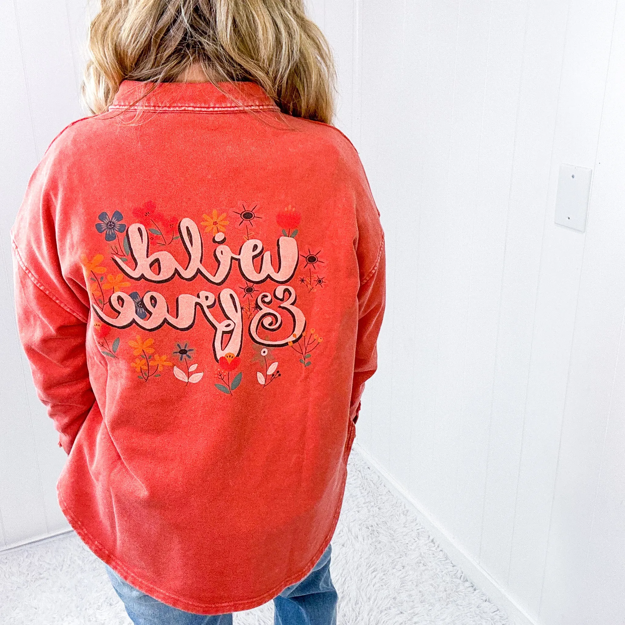 Wild and Free Long Sleeve Button Up Lightweight Terry Knit Jacket in 2 Colors