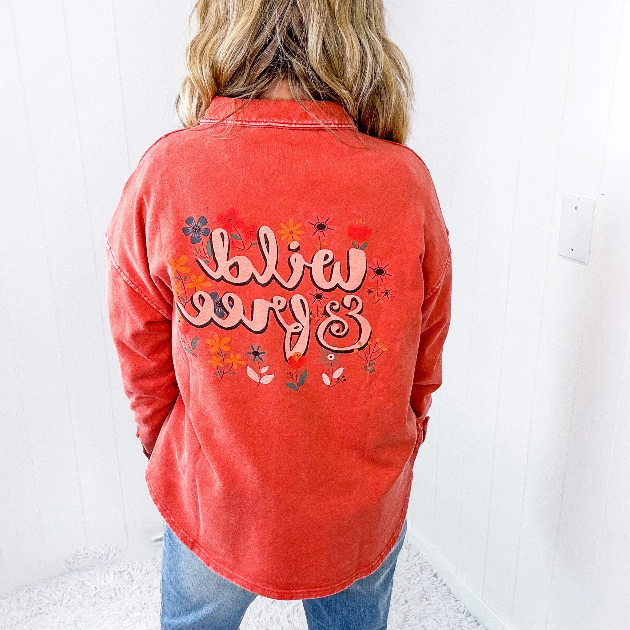 Wild and Free Long Sleeve Button Up Lightweight Terry Knit Jacket in 2 Colors