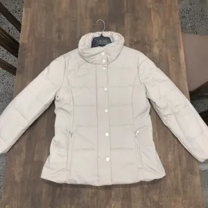 Women's Check Padded Mock Neck Puffer Coat