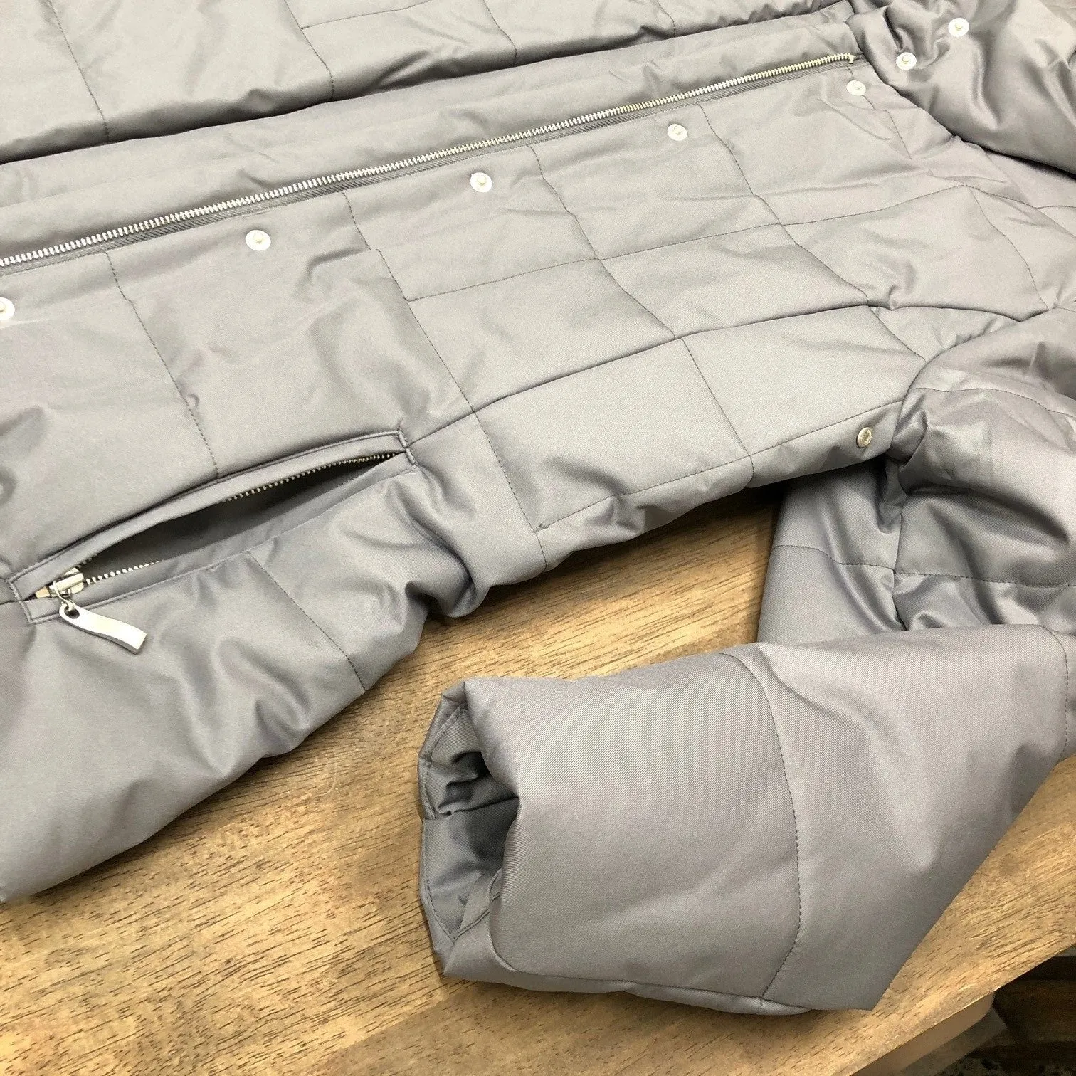 Women's Check Padded Mock Neck Puffer Coat