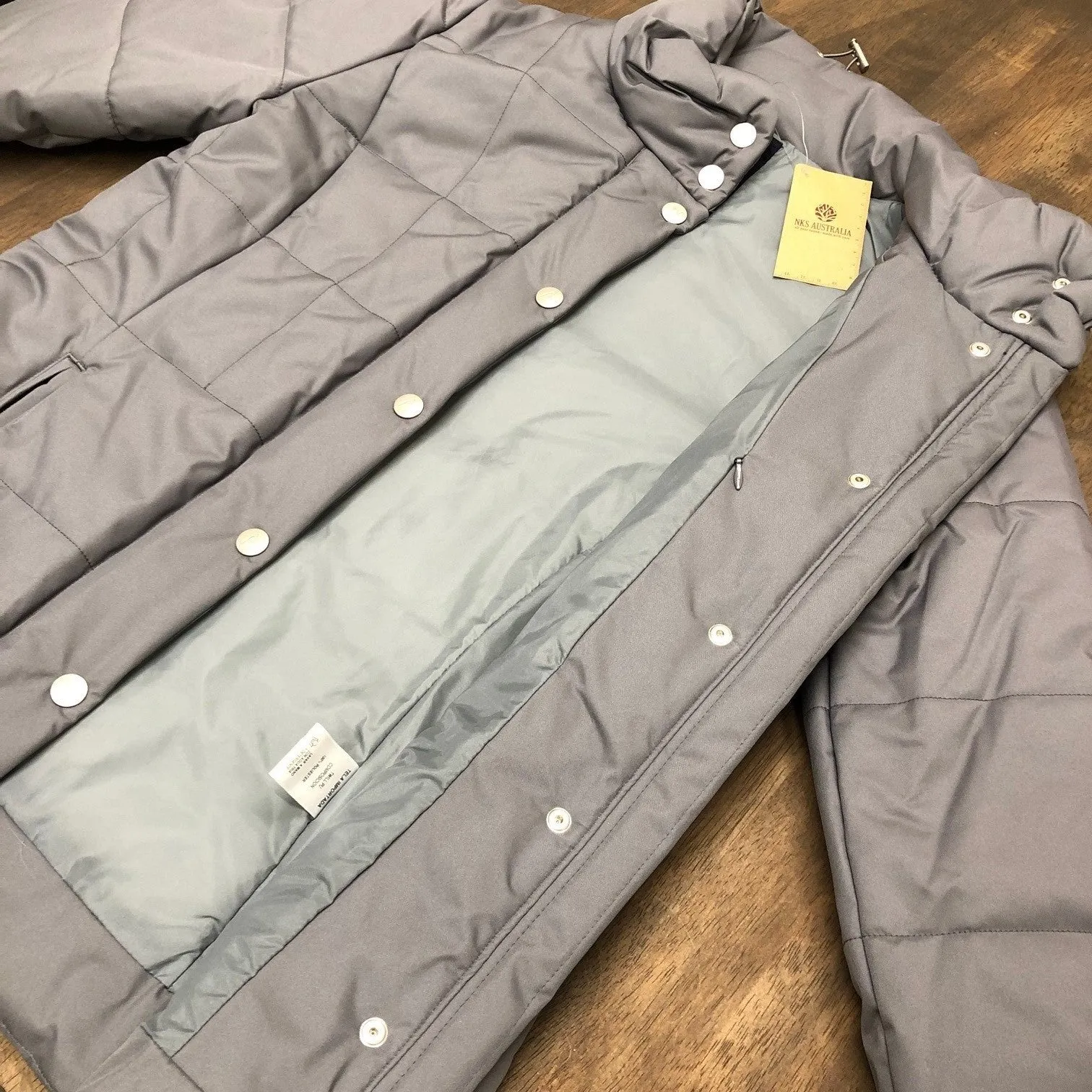 Women's Check Padded Mock Neck Puffer Coat