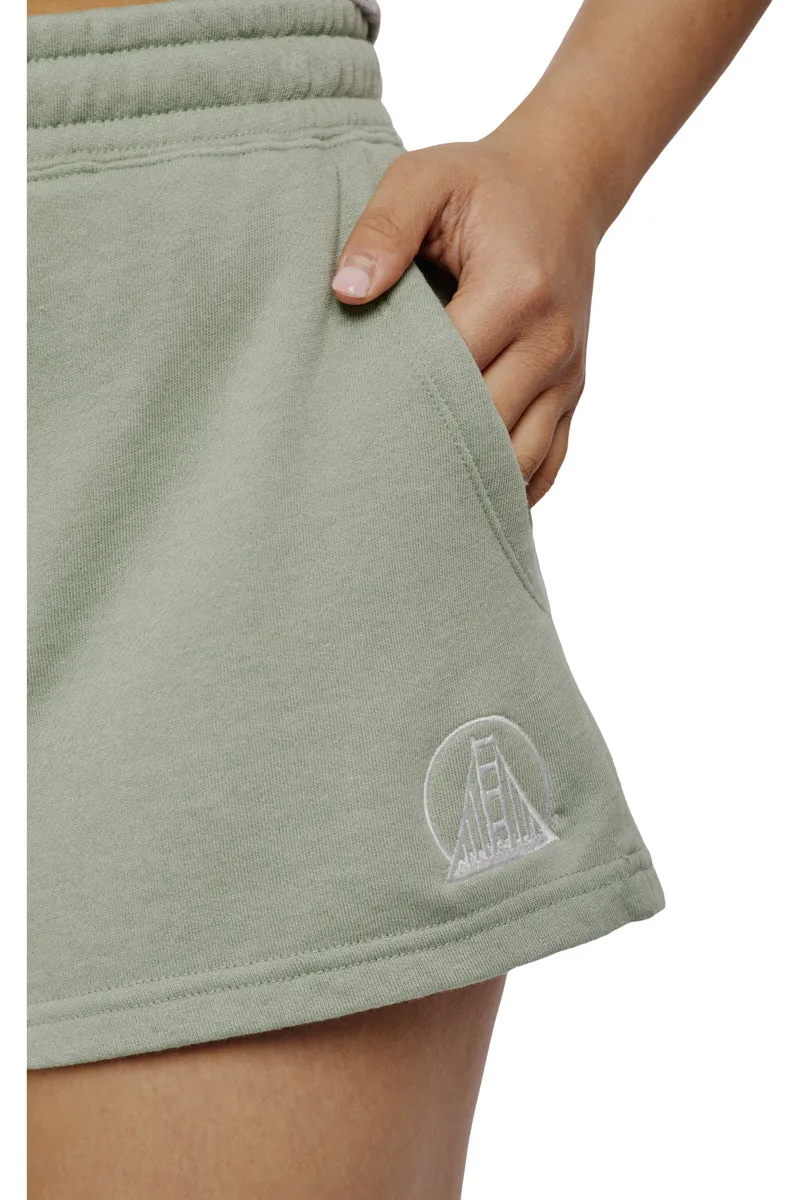 Women's Embroidered Logo Jogger Shorts