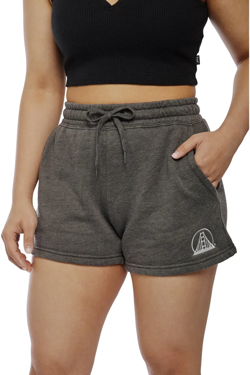Women's Embroidered Logo Jogger Shorts